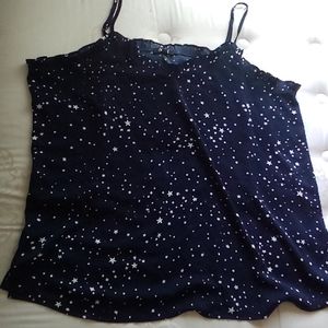 A navy blue star pattern oddi 3x tank top